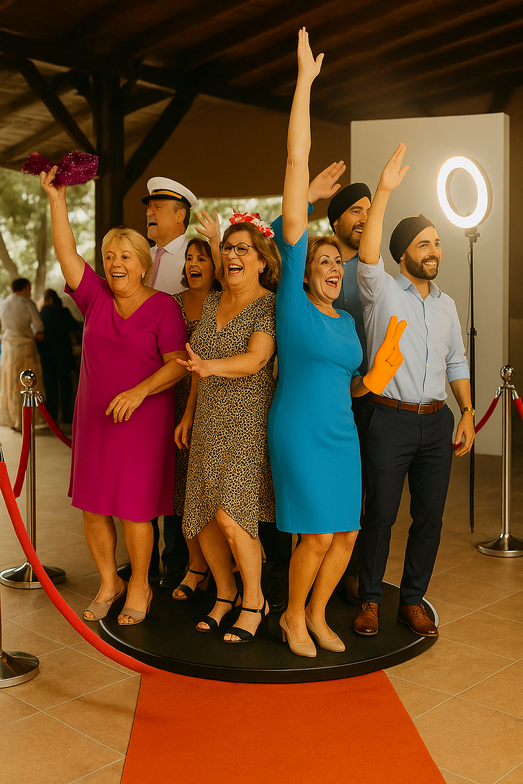 Plataforma 360° Javieventos en acción en Jerez de la Frontera - Especialistas en animación eventos corporativos y familiares Jerez